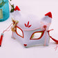 Hand Painted Japanese Hefeng Fox Mask Half Face