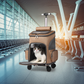 Portable Folding Trolley Pet Backpack Traveling Cat Backpack With Universal Wheel Trolley Pet Bag