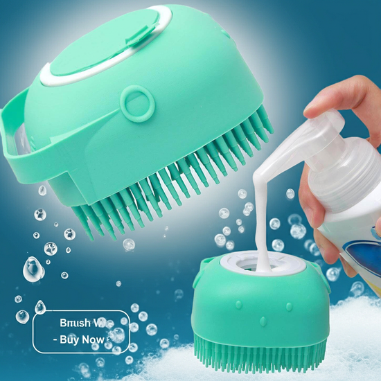 Pet Dog Shampoo Massager Brush Cat Massage Comb Grooming Scrubber Shower Brush For Bathing Short Hair Soft Silicone Brushes