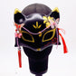 Hand Painted Japanese Hefeng Fox Mask Half Face