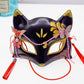 Hand Painted Japanese Hefeng Fox Mask Half Face