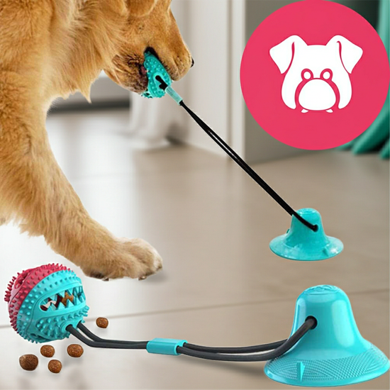 Dog Toys Silicon Suction Cup Tug Interactive Dog Ball Toy For Pet Chew Bite Tooth Cleaning Toothbrush Feeding Pet Supplies